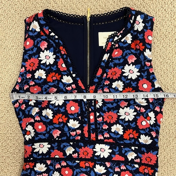 Kate Spade New York Shore Thing Daisy Jacquard Sheath Mini Dress Crochet Inlay 4 - Picture 8 of 13